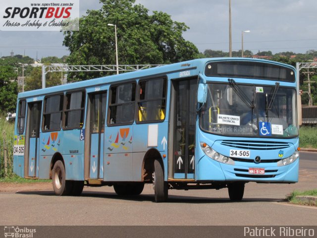 Taguatur - Taguatinga Transporte e Turismo 34-505 na cidade de São Luís, Maranhão, Brasil, por Patrick Ribeiro. ID da foto: 4304078.