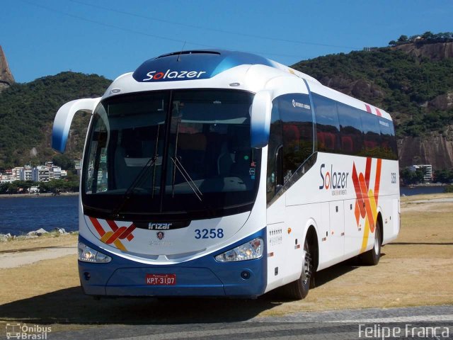 Solazer Transportes e Turismo 3258 na cidade de Rio de Janeiro, Rio de Janeiro, Brasil, por Felipe França. Número da foto: #4302674.