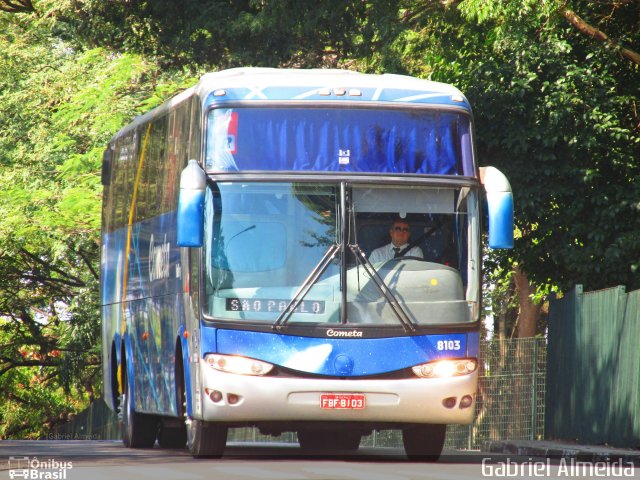 Viação Cometa 8103 na cidade de São Paulo, São Paulo, Brasil, por Gabriel Almeida. Número da foto: #4361979.
