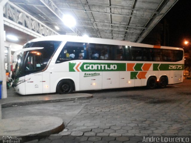 Empresa Gontijo de Transportes 21675 na cidade de Ipatinga, Minas Gerais, Brasil, por André Lourenço de Freitas. ID da foto: 4381847.