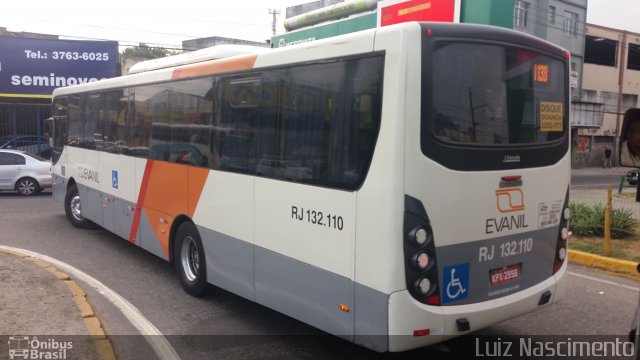 Evanil Transportes e Turismo RJ 132.110 na cidade de Nova Iguaçu, Rio de Janeiro, Brasil, por Luiz Felipe  de Mendonça Nascimento. Número da foto: #4382249.