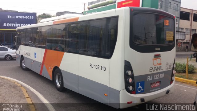 Evanil Transportes e Turismo RJ 132.110 na cidade de Nova Iguaçu, Rio de Janeiro, Brasil, por Luiz Felipe  de Mendonça Nascimento. ID da foto: 4382249.