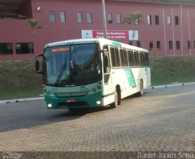 Santa Fé Transportes 062 na cidade de Itabirito, Minas Gerais, Brasil, por Daniel Junior Sena. Número da foto: #4386307.
