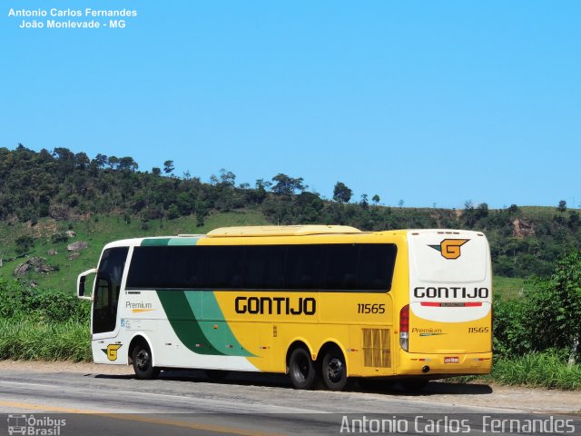 Empresa Gontijo de Transportes 11565 na cidade de João Monlevade, Minas Gerais, Brasil, por Antonio Carlos Fernandes. ID da foto: 4386414.