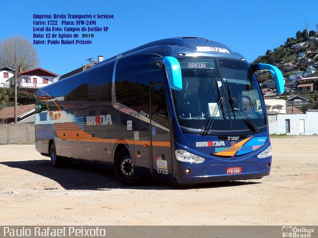 Breda Transportes e Serviços 1722 na cidade de Campos do Jordão, São Paulo, Brasil, por Paulo Rafael Peixoto. ID da foto: 4390224.