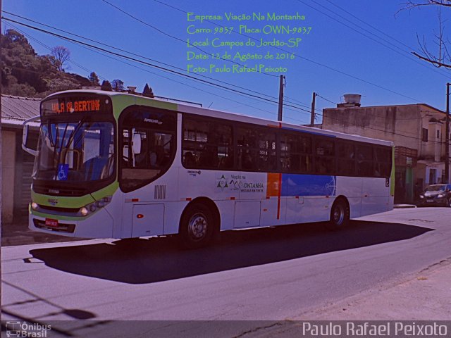 Viação Na Montanha 9837 na cidade de Campos do Jordão, São Paulo, Brasil, por Paulo Rafael Peixoto. Número da foto: #4390329.