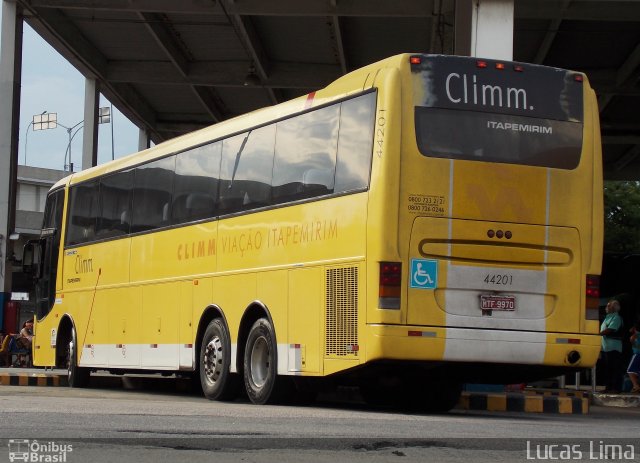Viação Itapemirim 44201 na cidade de Rio de Janeiro, Rio de Janeiro, Brasil, por Lucas Lima. Número da foto: #4392468.