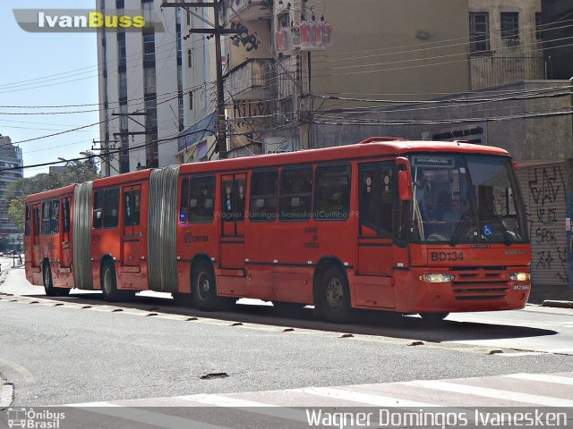 Transporte Coletivo Glória BD134 na cidade de Curitiba, Paraná, Brasil, por Wagner Domingos Ivanesken. ID da foto: 4390896.