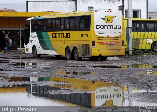 Empresa Gontijo de Transportes 11445 na cidade de Feira de Santana, Bahia, Brasil, por Felipe Pessoa de Albuquerque. ID da foto: 4392030.