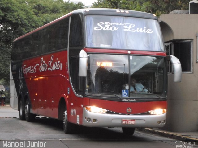 Expresso São Luiz 6870 na cidade de São Paulo, São Paulo, Brasil, por Manoel Junior. ID da foto: 4391155.