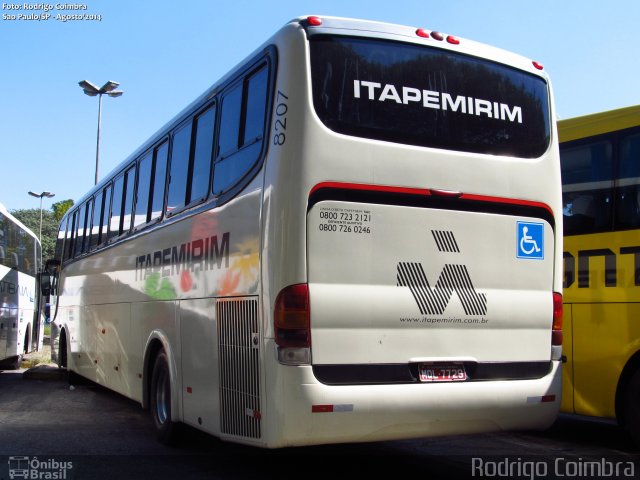 Viação Itapemirim 8207 na cidade de São Paulo, São Paulo, Brasil, por Rodrigo Coimbra. Número da foto: #4392032.