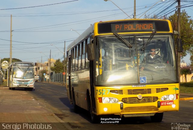 Viação Garcia 7527 na cidade de Apucarana, Paraná, Brasil, por Sérgio de Sousa Elias. ID da foto: 4394085.