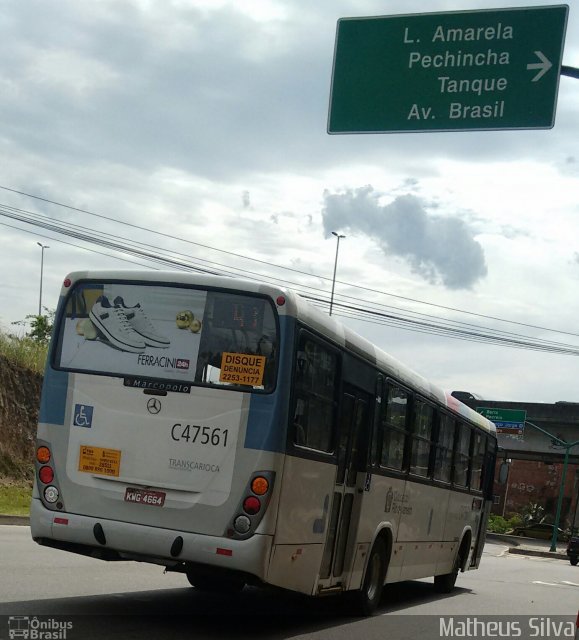 Viação Redentor C47561 na cidade de Rio de Janeiro, Rio de Janeiro, Brasil, por Matheus Silva. Número da foto: #4392714.
