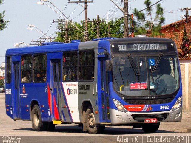 BR Mobilidade Baixada Santista 8662 na cidade de Cubatão, São Paulo, Brasil, por Adam Xavier Rodrigues Lima. ID da foto: 4393371.