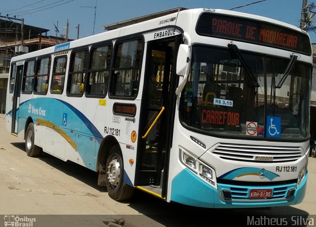 Auto Viação Vera Cruz - Belford Roxo RJ 112.181 na cidade de Belford Roxo, Rio de Janeiro, Brasil, por Matheus Silva. Número da foto: #4392717.