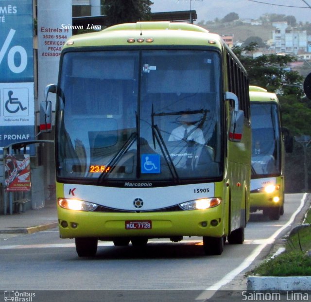 Kaissara - Viação Caiçara 15905 na cidade de Cachoeiro de Itapemirim, Espírito Santo, Brasil, por Saimom  Lima. ID da foto: 4394553.