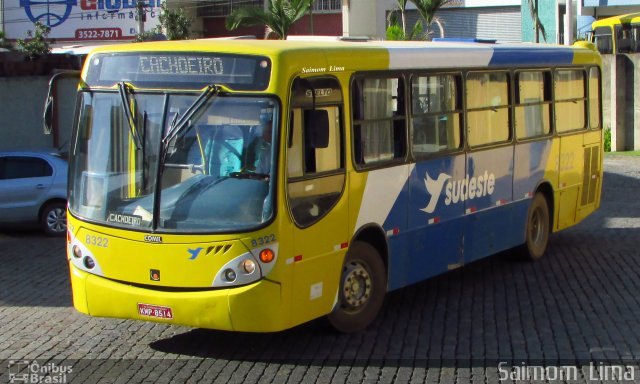 Viação Sudeste 8322 na cidade de Cachoeiro de Itapemirim, Espírito Santo, Brasil, por Saimom  Lima. ID da foto: 4394557.