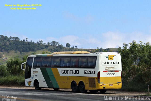 Empresa Gontijo de Transportes 12260 na cidade de João Monlevade, Minas Gerais, Brasil, por Mairo de Magalhães. Número da foto: #4394838.