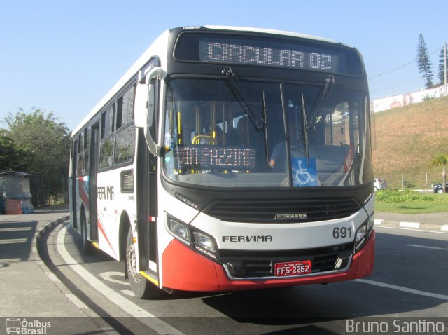 Viação Fervima 691 na cidade de Taboão da Serra, São Paulo, Brasil, por Bruno Santino. Número da foto: #4395994.