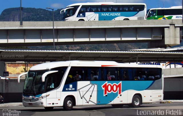 Auto Viação 1001 RJ 108.319 na cidade de Rio de Janeiro, Rio de Janeiro, Brasil, por Leonardo Fidelli. ID da foto: 4396069.