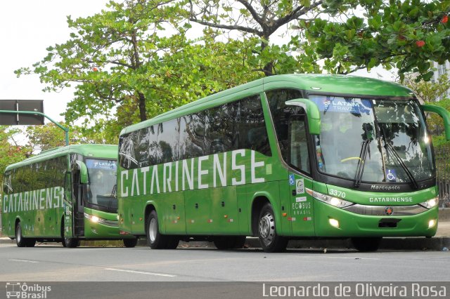 Auto Viação Catarinense 3370 na cidade de Rio de Janeiro, Rio de Janeiro, Brasil, por Diego Oliveira. Número da foto: #4399493.
