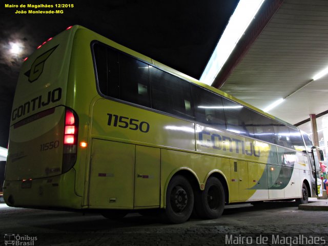 Empresa Gontijo de Transportes 11550 na cidade de João Monlevade, Minas Gerais, Brasil, por Mairo de Magalhães. ID da foto: 4400580.