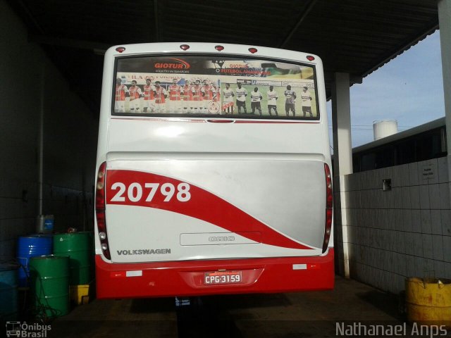 Giotur Transportes e Turismo 20798 na cidade de Anápolis, Goiás, Brasil, por Nathanael de Jesus  Azevedo. Número da foto: #4401842.