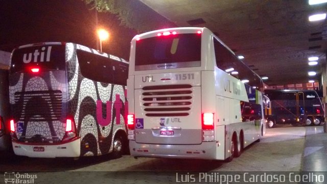 UTIL - União Transporte Interestadual de Luxo 11511 na cidade de Belo Horizonte, Minas Gerais, Brasil, por Luis Philippe Cardoso Coelho. Número da foto: #4400729.