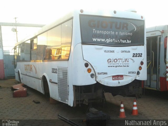 Giotur Transportes e Turismo 2232 na cidade de Anápolis, Goiás, Brasil, por Nathanael de Jesus  Azevedo. Número da foto: #4401844.