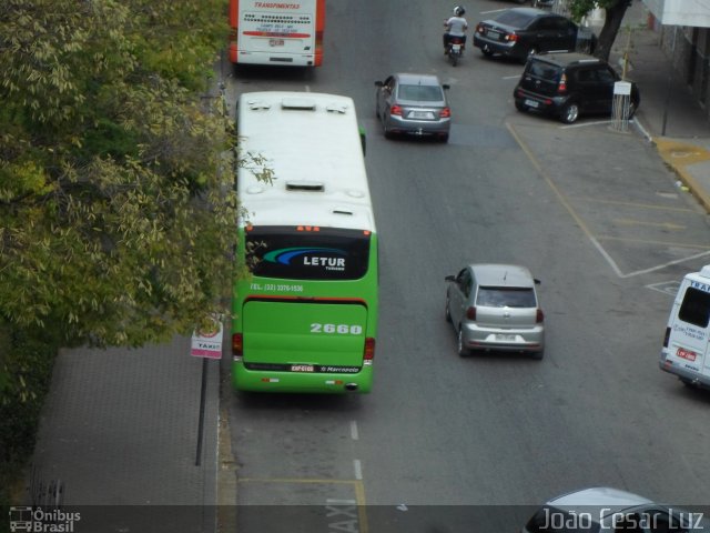 Letur Turismo 2660 na cidade de Oliveira, Minas Gerais, Brasil, por João César Luz. ID da foto: 4400687.