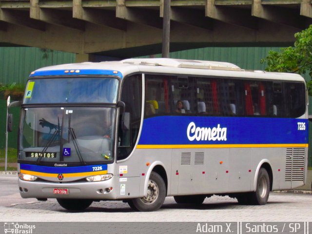 Viação Cometa 7226 na cidade de Santos, São Paulo, Brasil, por Adam Xavier Rodrigues Lima. ID da foto: 4365647.