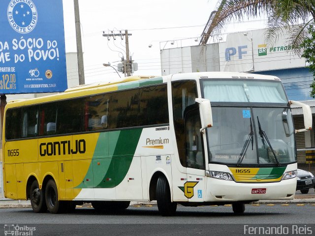 Empresa Gontijo de Transportes 11655 na cidade de Uberaba, Minas Gerais, Brasil, por Fernando Reis. ID da foto: 4364977.