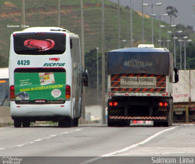 Eucatur - Empresa União Cascavel de Transportes e Turismo 4429 na cidade de Viana, Espírito Santo, Brasil, por Saimom  Lima. ID da foto: 4403205.