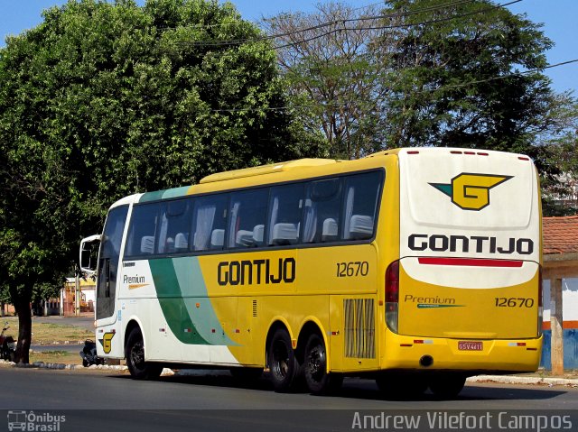 Empresa Gontijo de Transportes 12670 na cidade de Pirapora, Minas Gerais, Brasil, por Andrew Campos. Número da foto: #4403869.