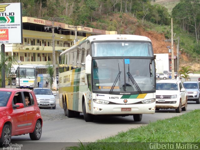 Empresa Gontijo de Transportes 14125 na cidade de Manhuaçu, Minas Gerais, Brasil, por Gilberto Martins. Número da foto: #4406021.