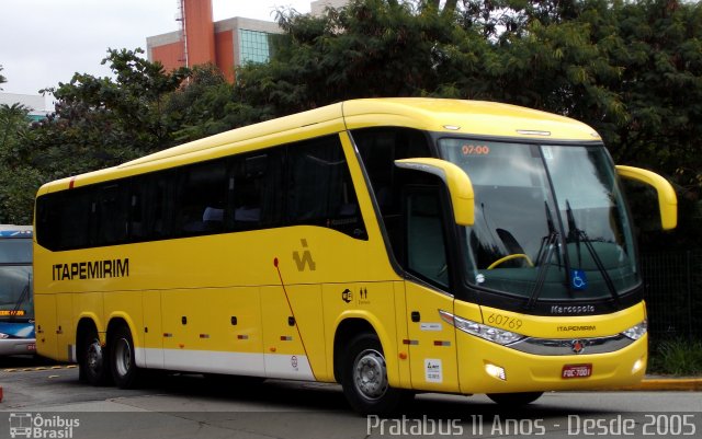 Viação Itapemirim 60769 na cidade de São Paulo, São Paulo, Brasil, por Cristiano Soares da Silva. ID da foto: 4406820.