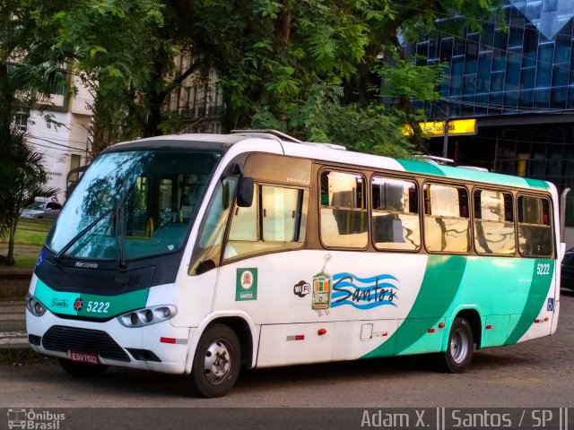 Viação Piracicabana Santos 5222 na cidade de Santos, São Paulo, Brasil, por Adam Xavier Rodrigues Lima. Número da foto: #4406967.
