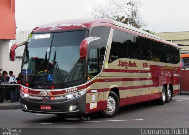 Santa Maria Fretamento e Turismo > Transportes Santa Maria(SP) 600 na cidade de Rio de Janeiro, Rio de Janeiro, Brasil, por Leonardo Fidelli. Número da foto: #4406821.