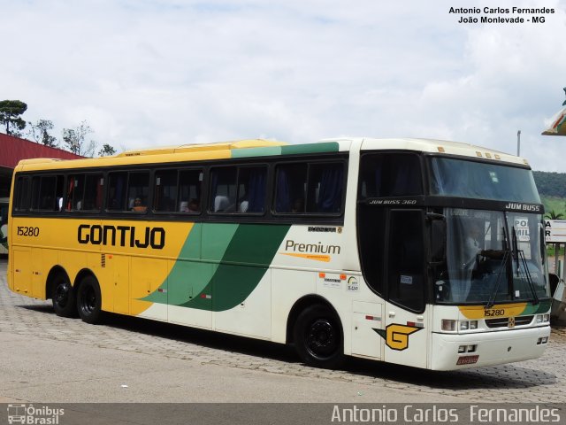 Empresa Gontijo de Transportes 15280 na cidade de João Monlevade, Minas Gerais, Brasil, por Antonio Carlos Fernandes. ID da foto: 4409281.