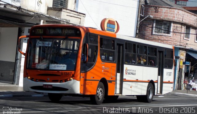 TRANSPPASS - Transporte de Passageiros 8 1387 na cidade de São Paulo, São Paulo, Brasil, por Cristiano Soares da Silva. ID da foto: 4409556.