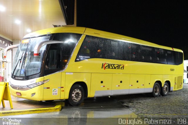 Kaissara - Viação Caiçara 15001 na cidade de Queluz, São Paulo, Brasil, por Douglas Paternezi. Número da foto: #4410240.
