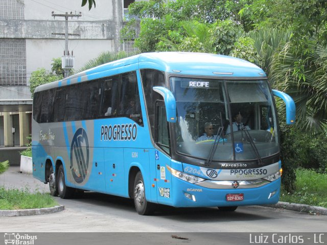 Auto Viação Progresso 6204 na cidade de Recife, Pernambuco, Brasil, por Luiz Carlos de Santana. ID da foto: 4411963.