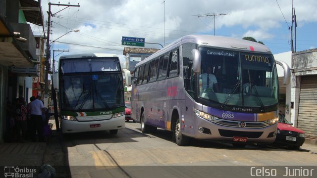 Rota Transportes Rodoviários 6985 na cidade de Canavieiras, Bahia, Brasil, por Celso  Junior. ID da foto: 4410845.