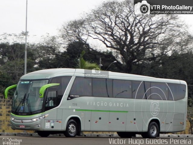 Viação Garcia 7218 na cidade de Maringá, Paraná, Brasil, por Victor Hugo Guedes Pereira. Número da foto: #4414058.