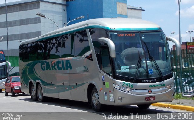 Viação Garcia 7916 na cidade de São Paulo, São Paulo, Brasil, por Cristiano Soares da Silva. Número da foto: #4413559.