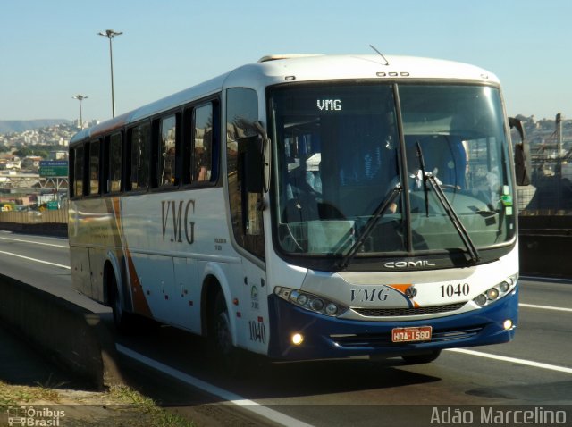 VMG - Viação Minas Gerais 1040 na cidade de Belo Horizonte, Minas Gerais, Brasil, por Adão Raimundo Marcelino. ID da foto: 4414505.