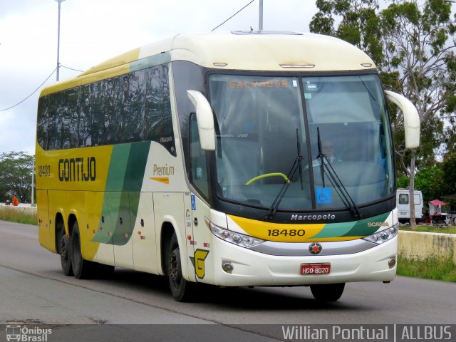 Empresa Gontijo de Transportes 18480 na cidade de Caruaru, Pernambuco, Brasil, por Willian Pontual. ID da foto: 4415897.