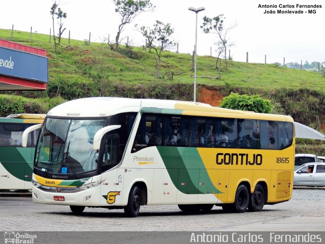 Empresa Gontijo de Transportes 18615 na cidade de João Monlevade, Minas Gerais, Brasil, por Antonio Carlos Fernandes. ID da foto: 4415464.