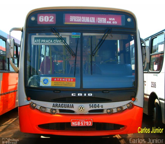 Rápido Araguaia 1404-6 na cidade de Goiânia, Goiás, Brasil, por Carlos Júnior. Número da foto: #4418743.