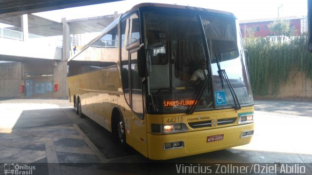 Viação Itapemirim 44215 na cidade de Limeira, São Paulo, Brasil, por Vinicius Hermenegildo Zöllner. Número da foto: #4418155.